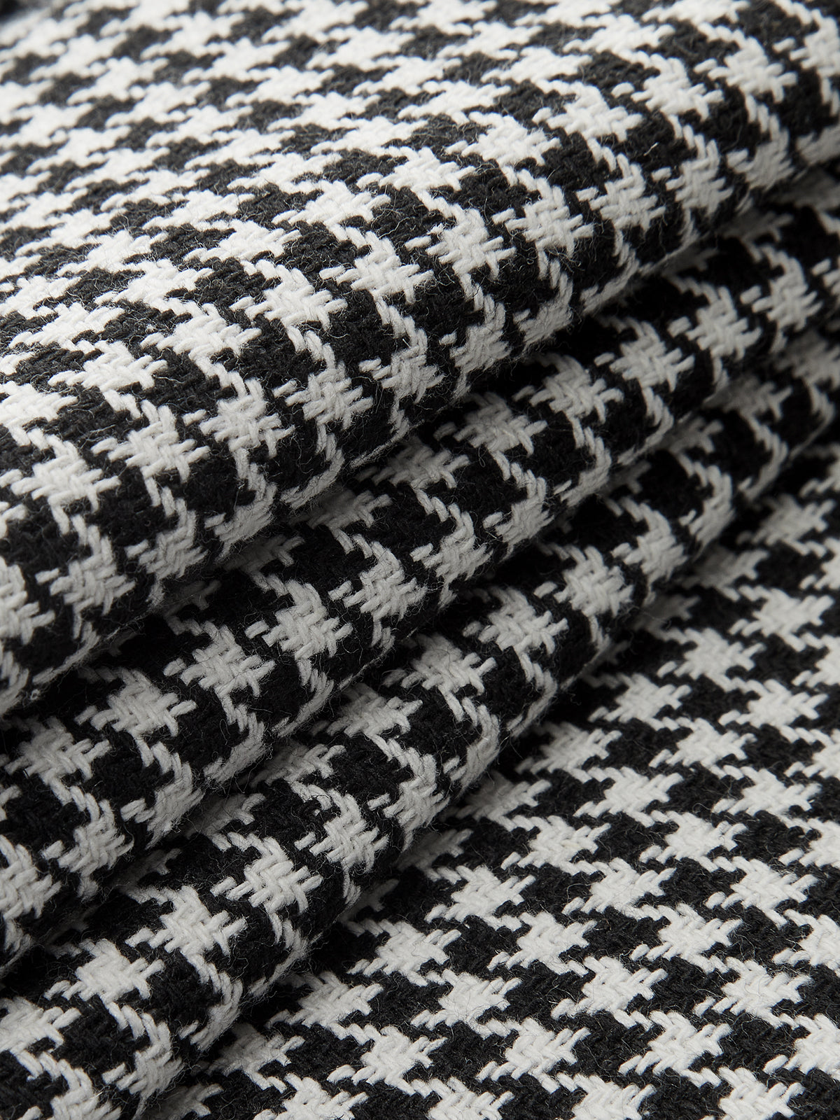 Houndstooth Pleated Buttoned Wide Leg Fashion Pants for Women