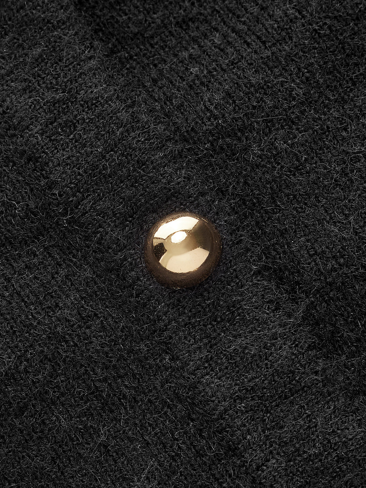 Bow Detail Metal Button Knit Cardigan with Front Pockets and Ribbed Trim
