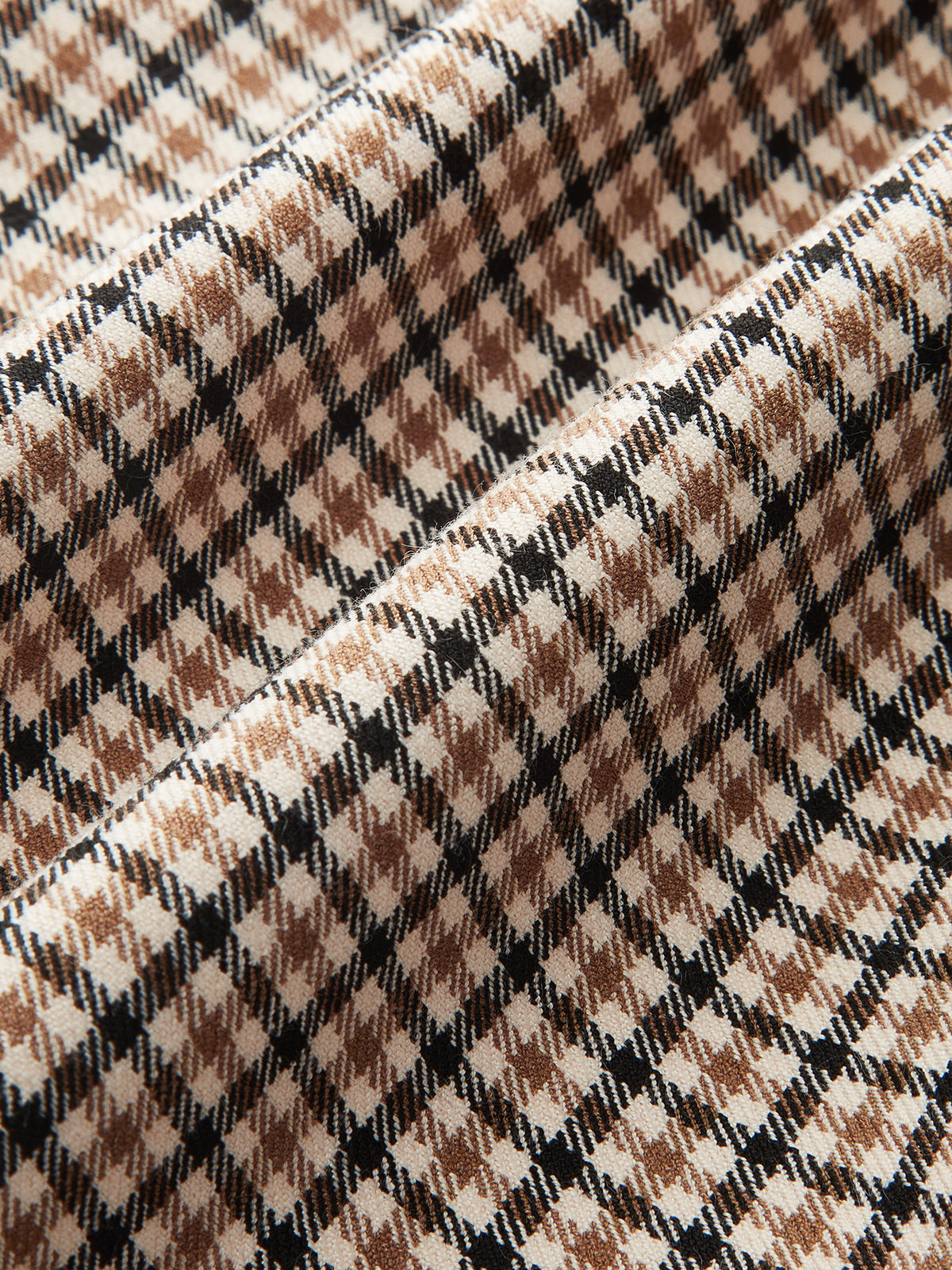 Checked Mini Skirt with High Waistband Design