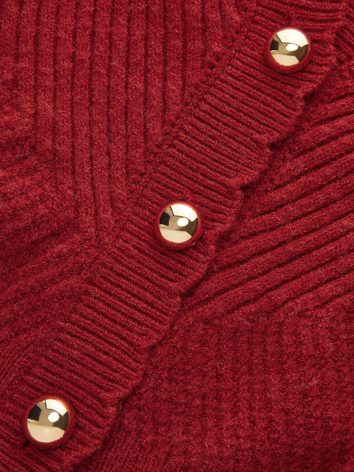 Scalloped Edge Ribbed V-Neck Buttoned Cardigan Women's Lightweight Sweater
