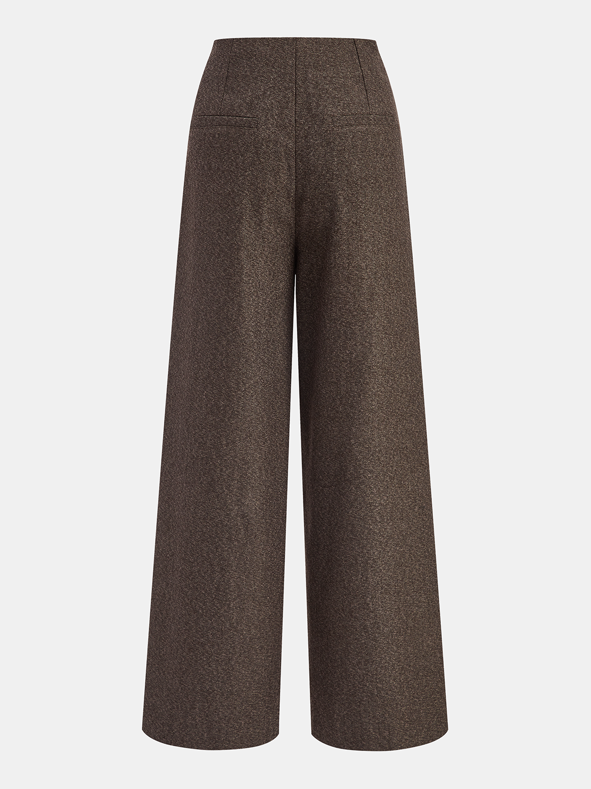 Buttoned Twill Retro Pants Vintage Inspired High Waist Fit