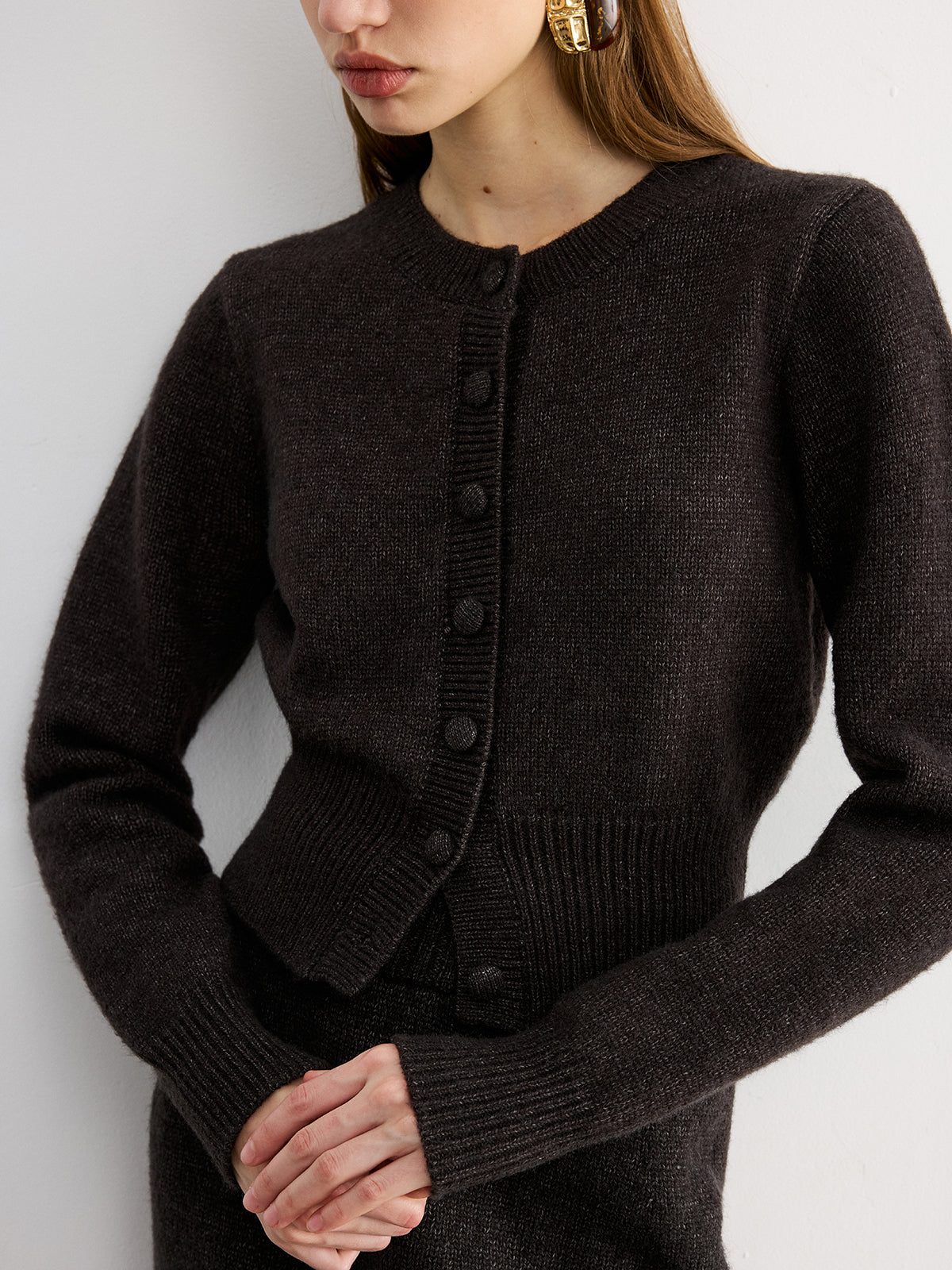 Slim-Fit Knit Cardigan and Mini Skirt Set for Women Casual Wear