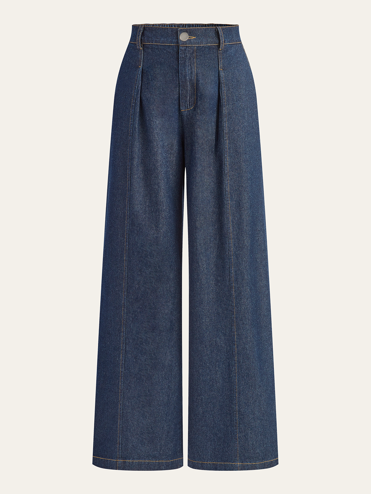 Mid-Waisted Wide-Leg Denim Pants for Women Casual and Stylish
