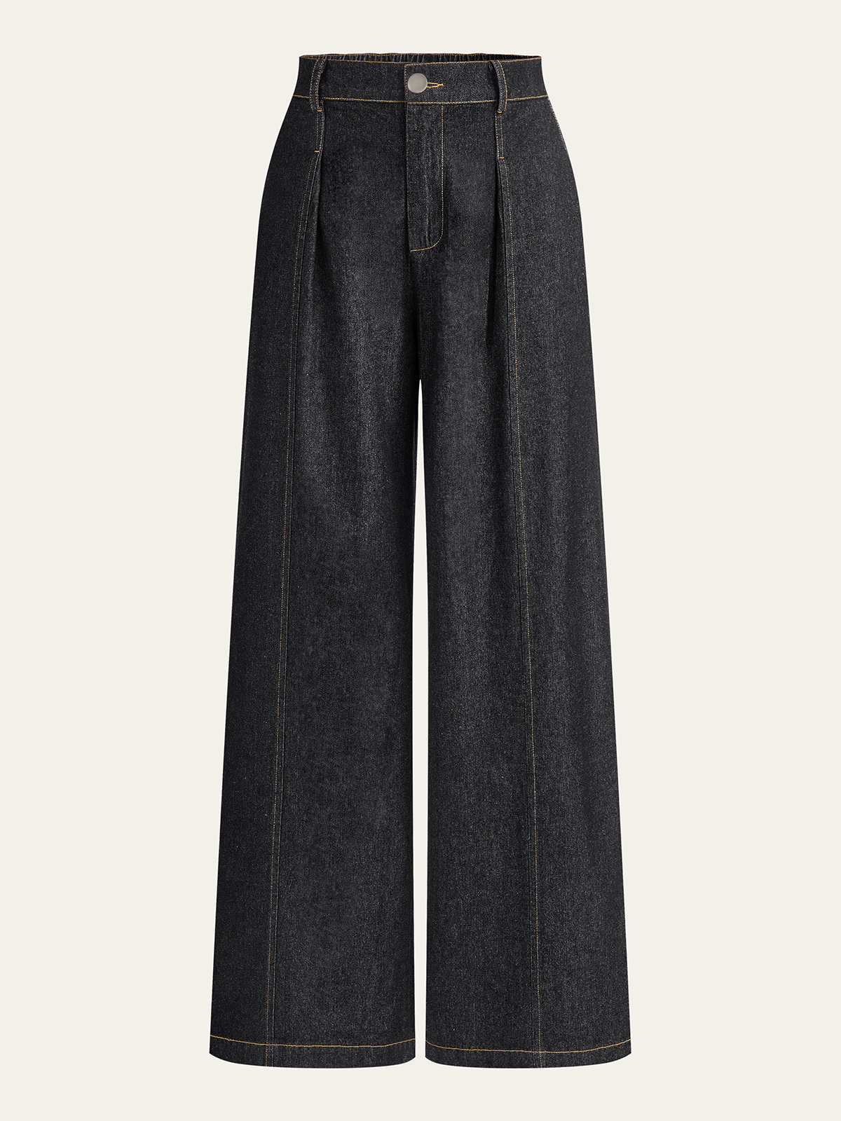 Mid-Waisted Wide-Leg Denim Pants for Women Casual and Stylish