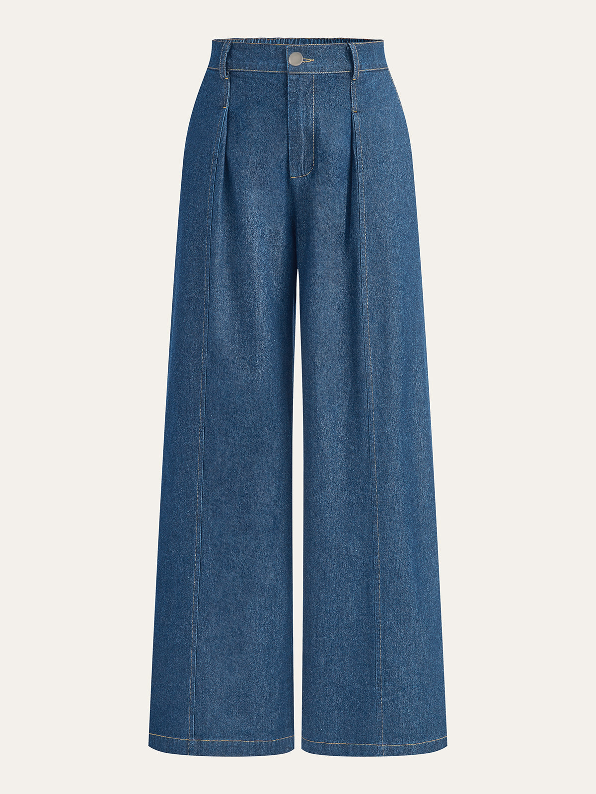 Mid-Waisted Wide-Leg Denim Pants for Women Casual and Stylish