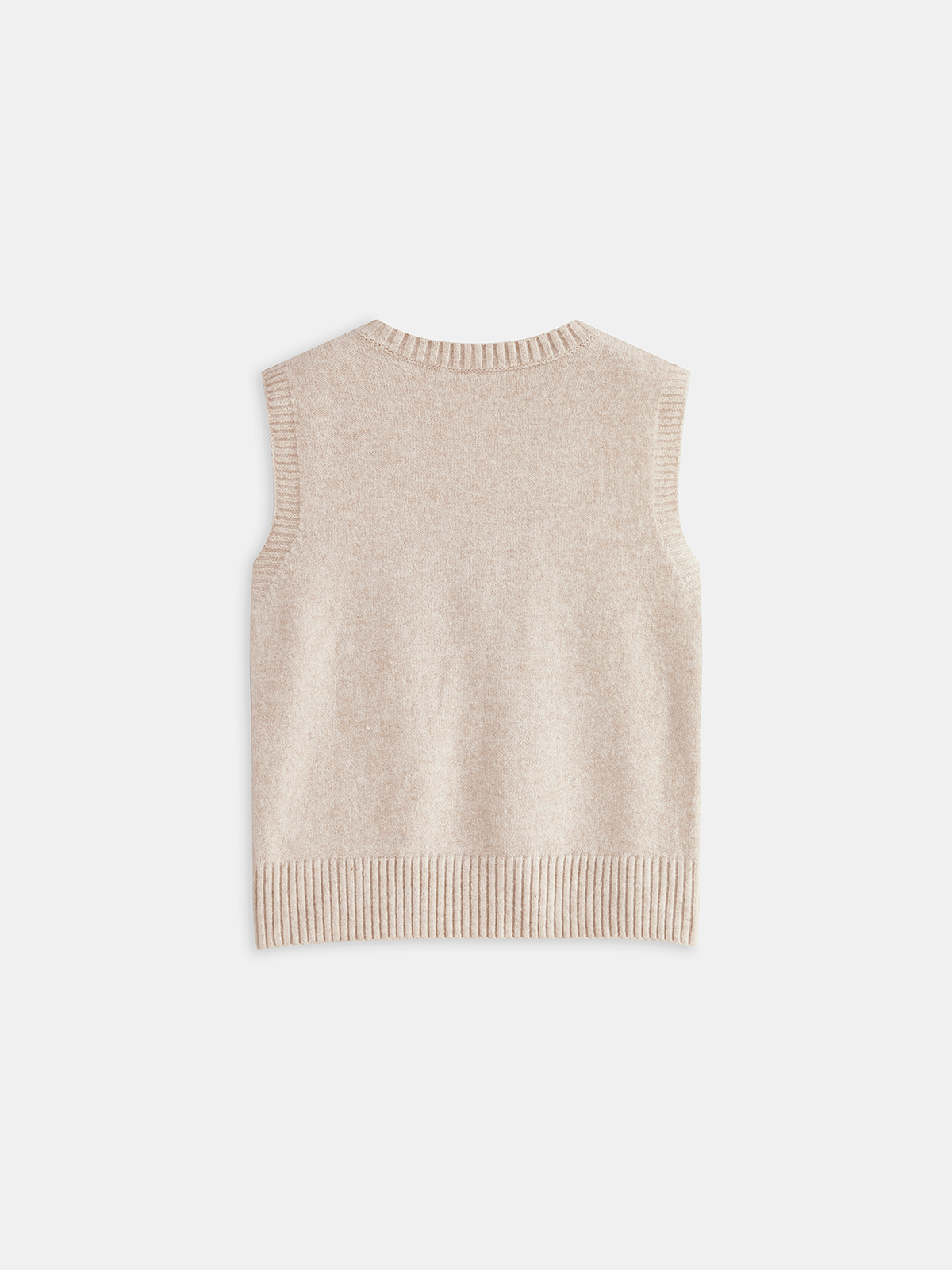 Tomato Patterned Wool Blend Knit Vest for Layering All Seasons