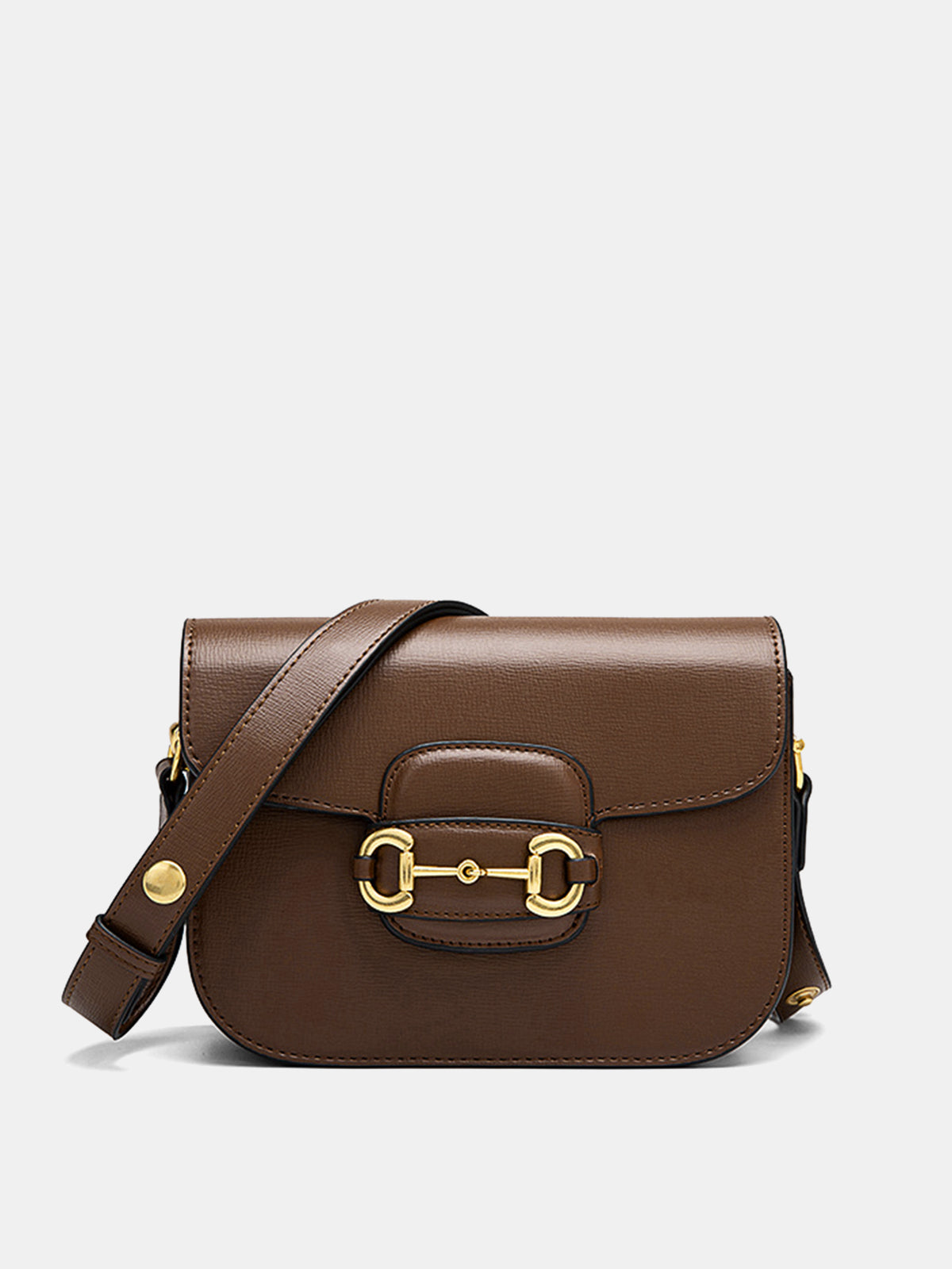 Horsebit Crossbody Saddle Bag Trendy Designer Leather Style