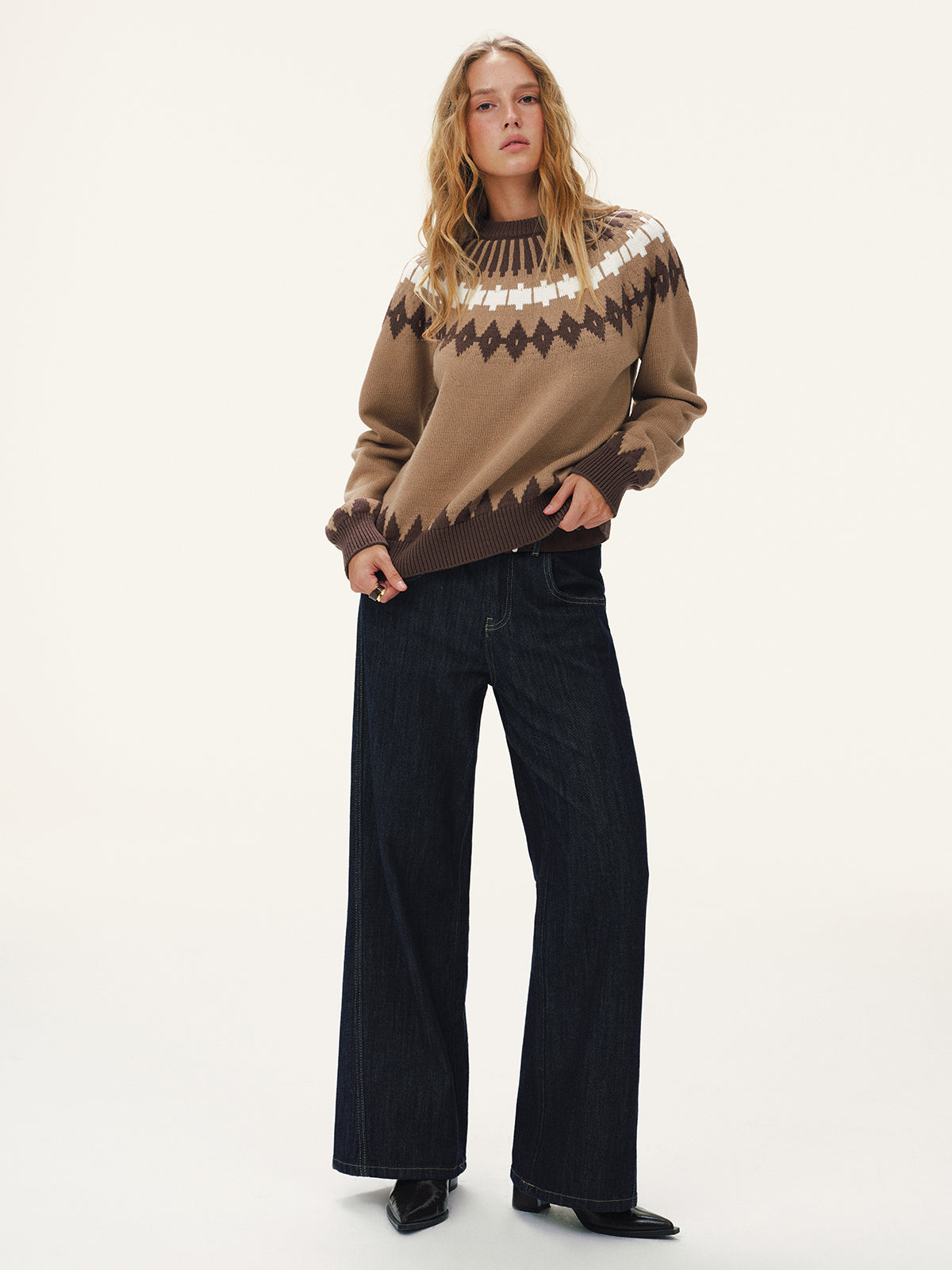 Fair Isle Knitted Sweater for Winter Comfort and Style