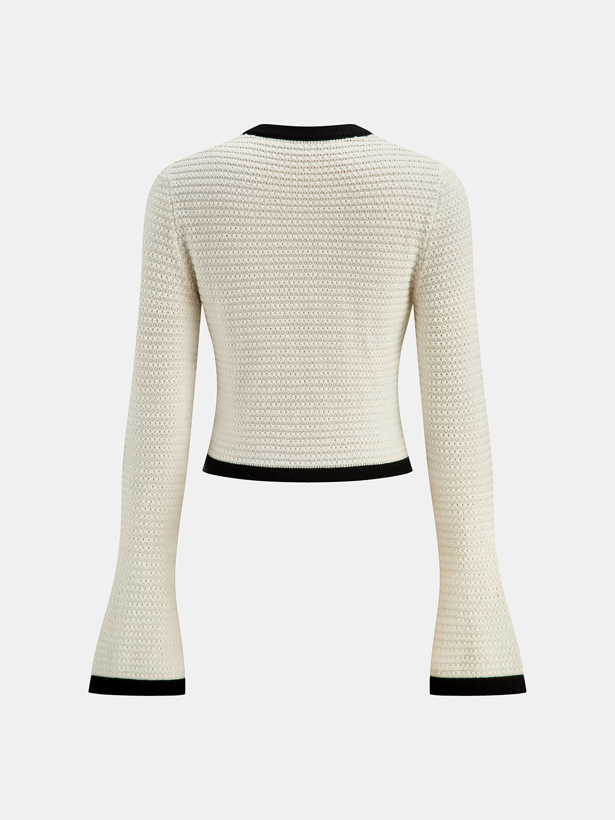 Contrast Trim Knitted Top and Mini Skirt Set Cozy Winter Outfit