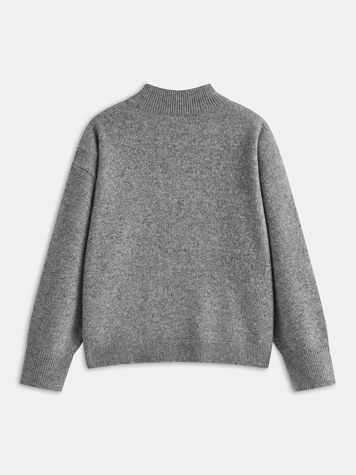 Star Applique Long-Sleeve Sweater Comfortable Crew Neck Pullover