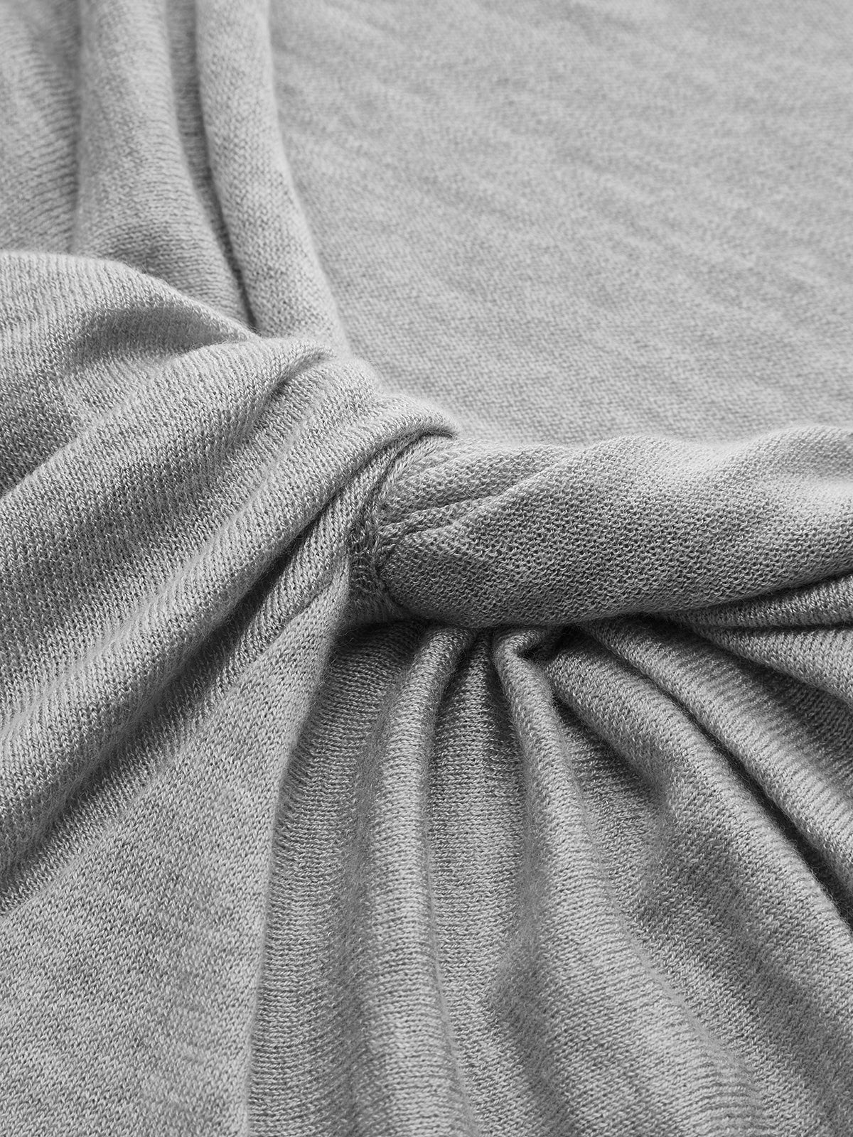 Twist-Front Wool-Blend Knit Sweater Cozy Comfortable Winter Wear