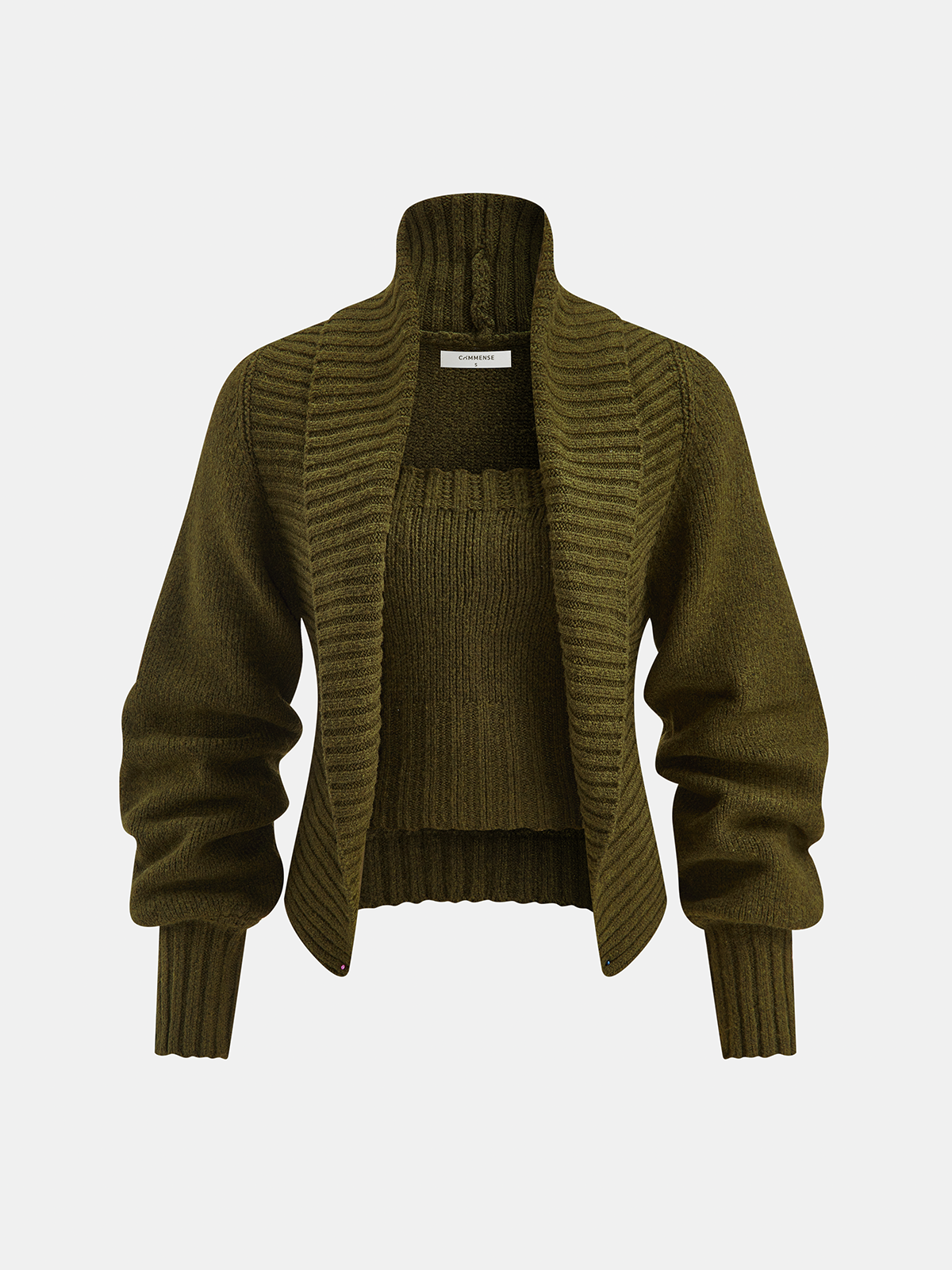 Knit Strapless Top and Cardigan Two-Piece Set for Women, Casual Style