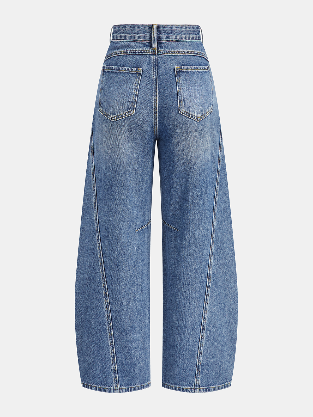 Denim Curved-Leg Jeans for Everyday Comfort and Style
