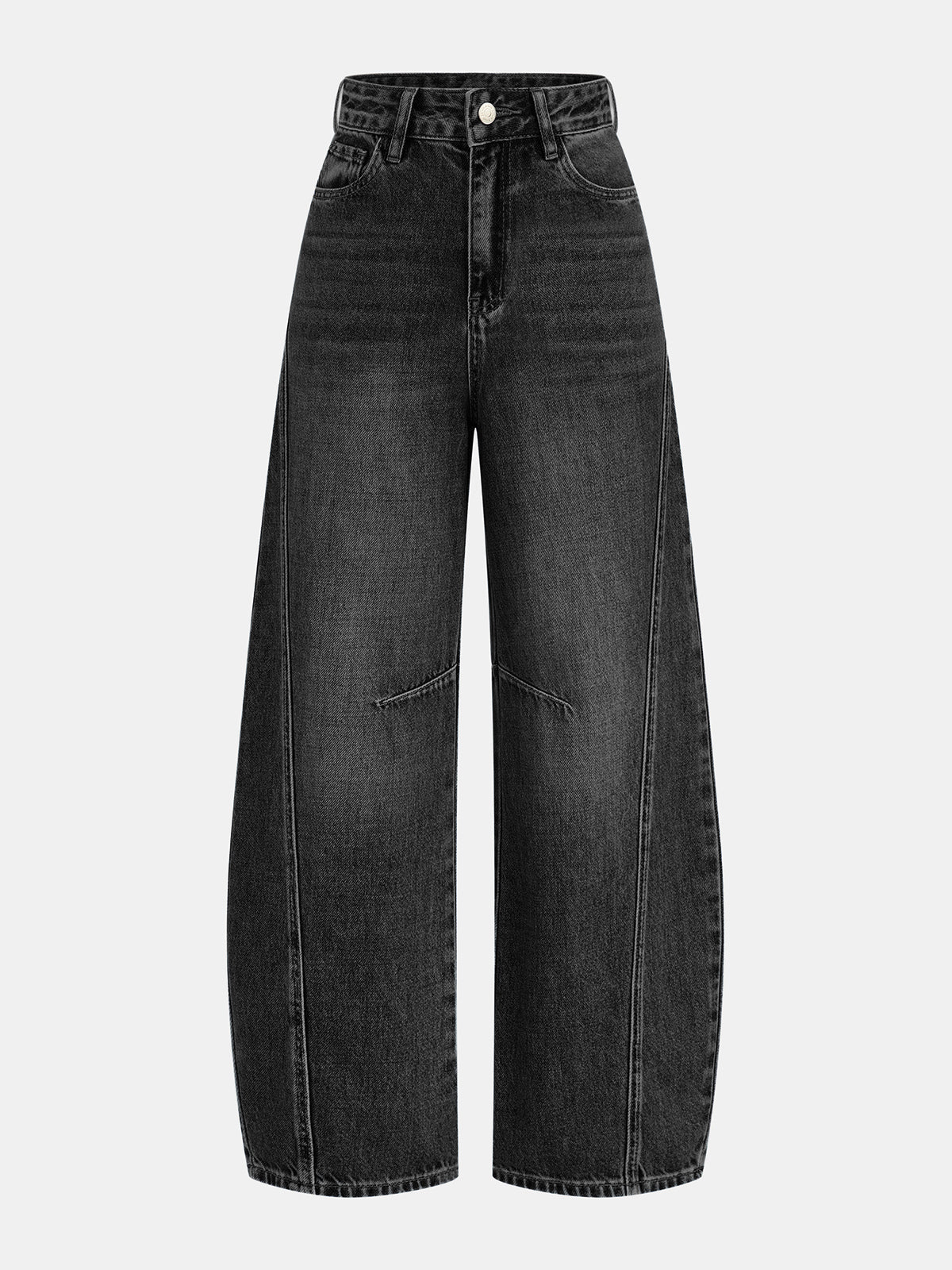 Denim Curved-Leg Jeans for Everyday Comfort and Style