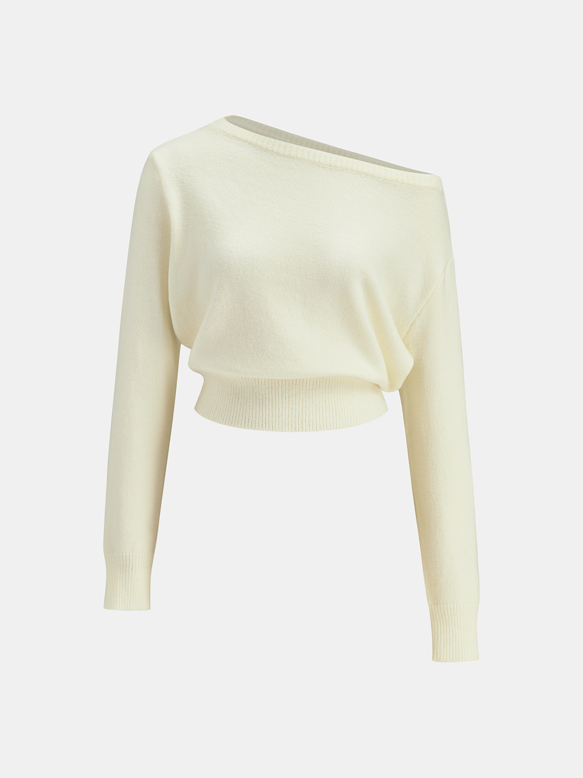 Off-Shoulder Knit Sweater for Women Cozy Winter Style