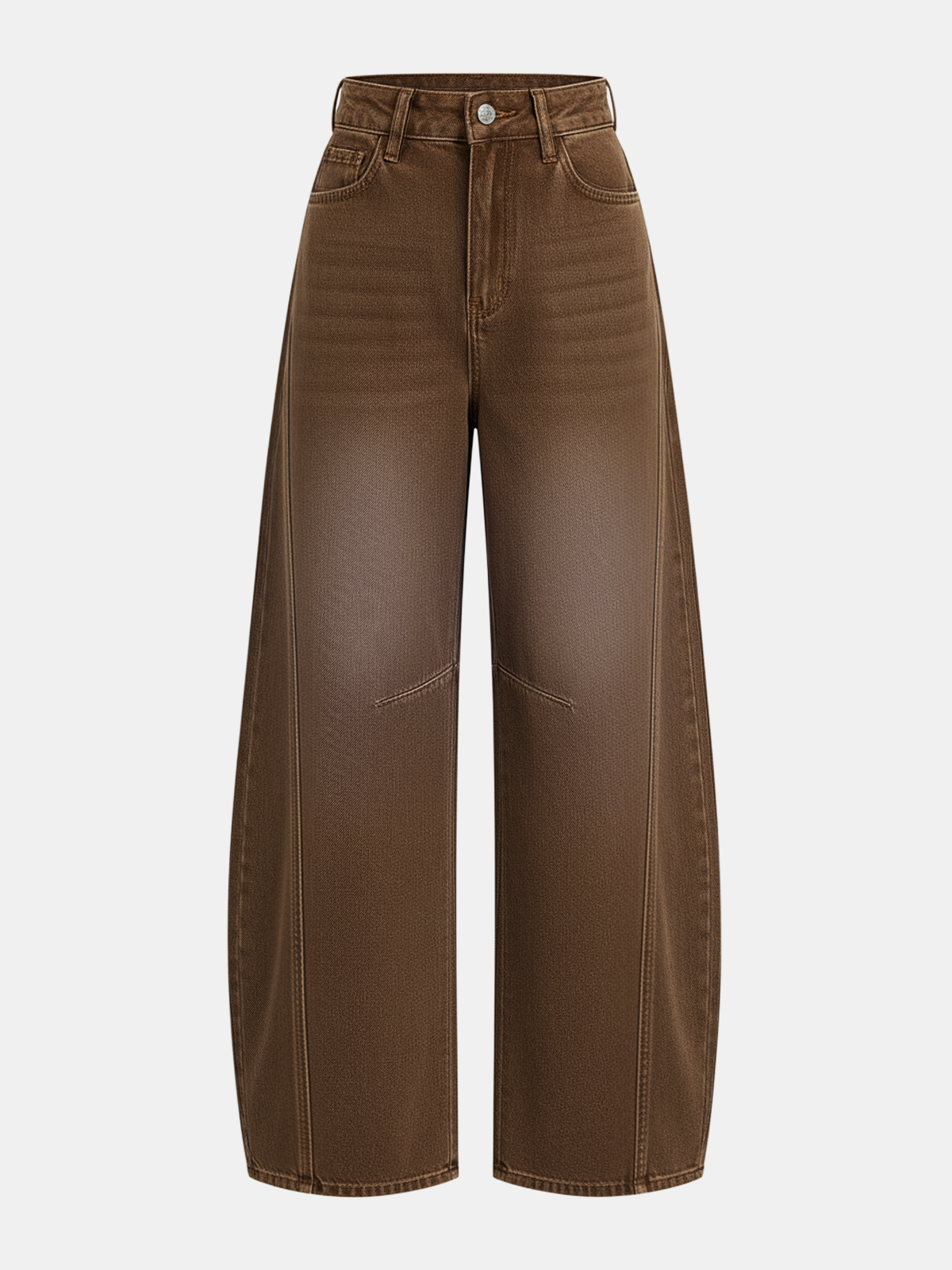Denim Curved-Leg Jeans for Everyday Comfort and Style