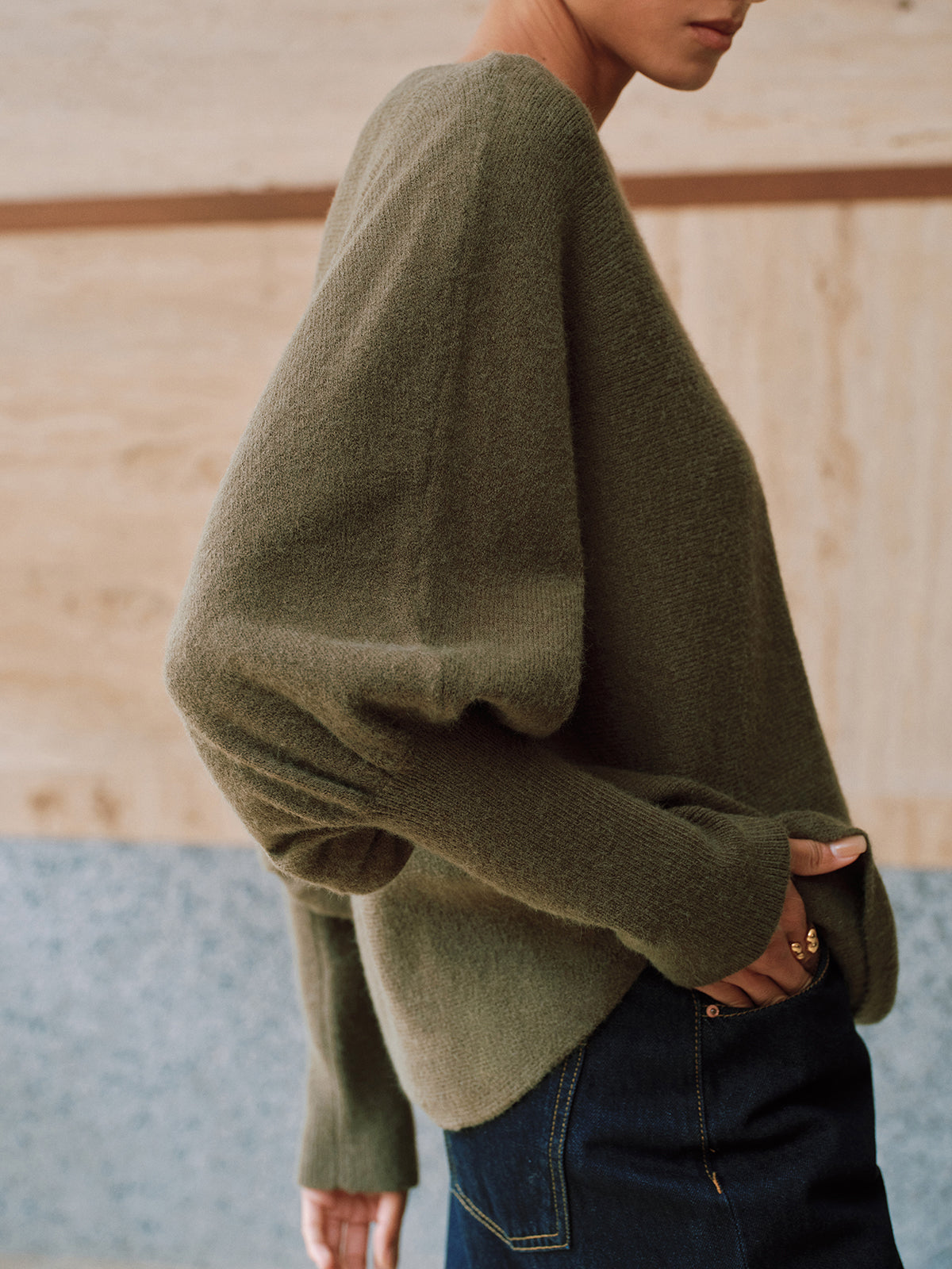 Batwing Sleeve Sweater Casual Loose Fit Pullover