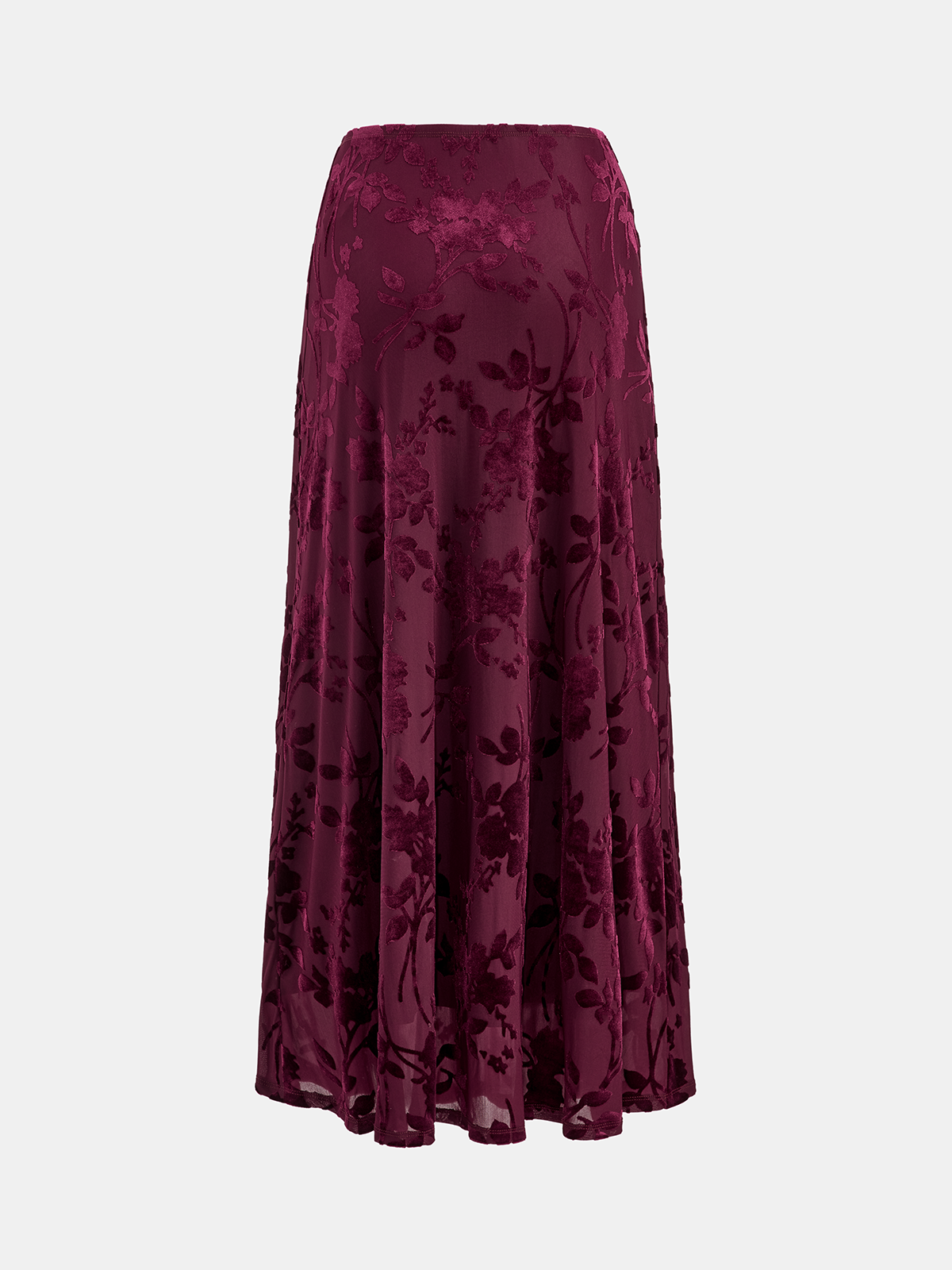 Floral Jacquard Mesh Maxi Skirt for Women Spring Collection