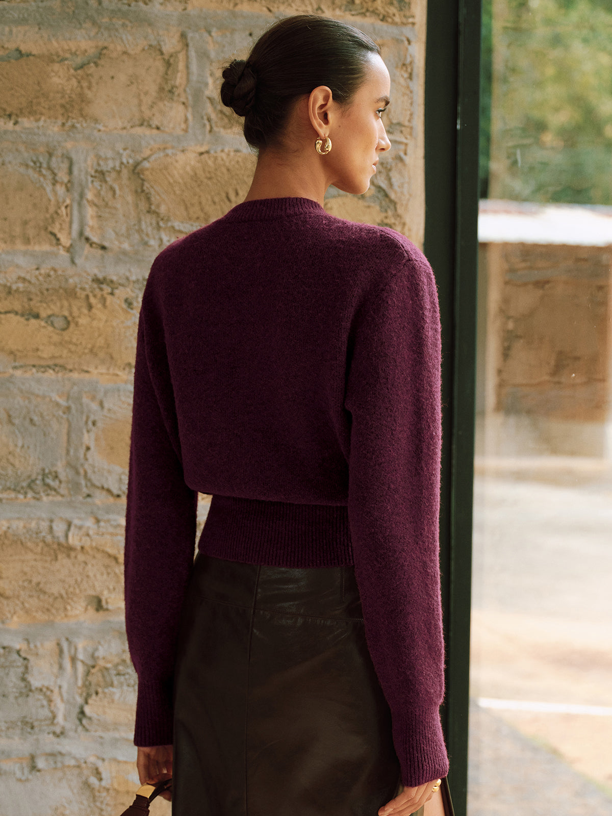 Horsebit Detail Long Sleeve Sweater Fashion Trend Essentials
