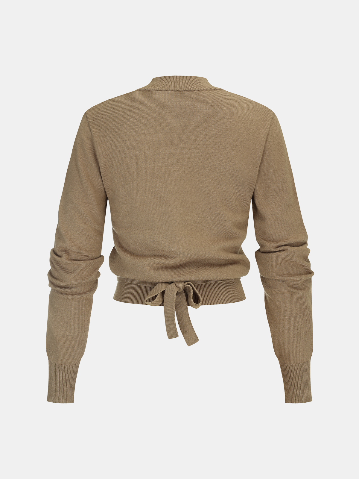 Cut-Out Shoulder Tie-Back Sweater | Women's Fashion Cozy Knit Tops
