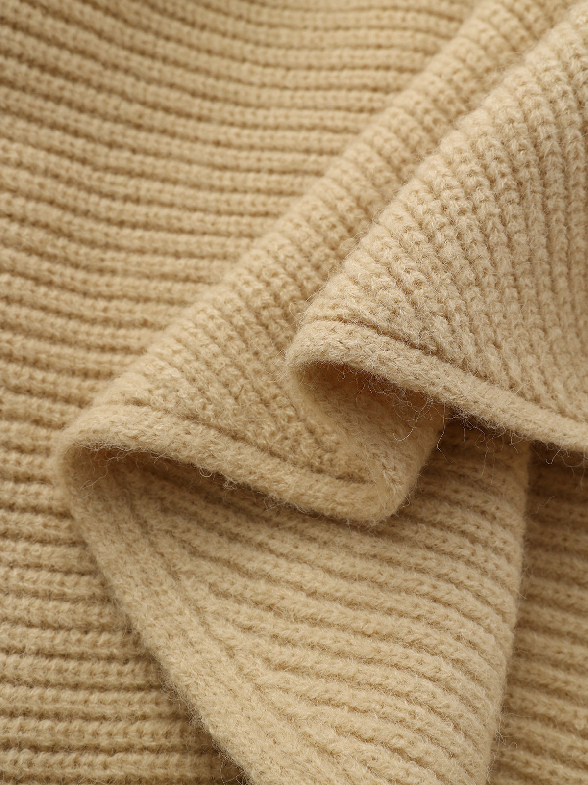 Asymmetric Wrap Knit Sweater Cozy Long Sleeve Pullover