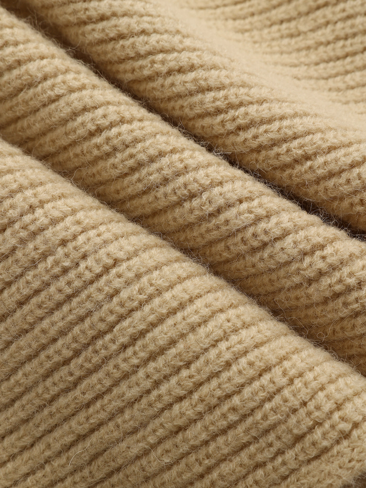 Asymmetric Wrap Knit Sweater Cozy Long Sleeve Pullover