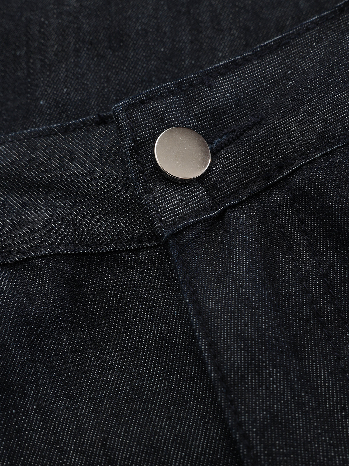 High-Waist Denim Extra Long Wide-Leg Pants for Women with Elastic Waistband