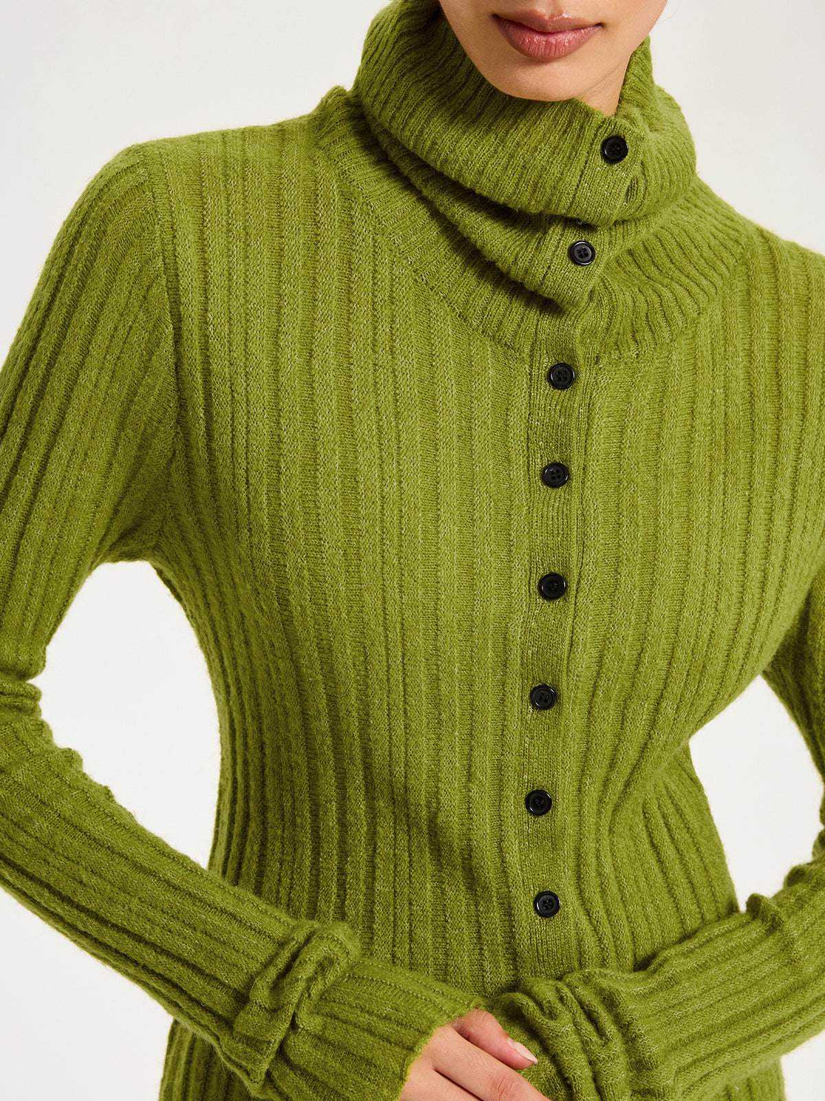 Shawl Collar Wool-Blend Ribbed Cardigan for Men Comfort Fit