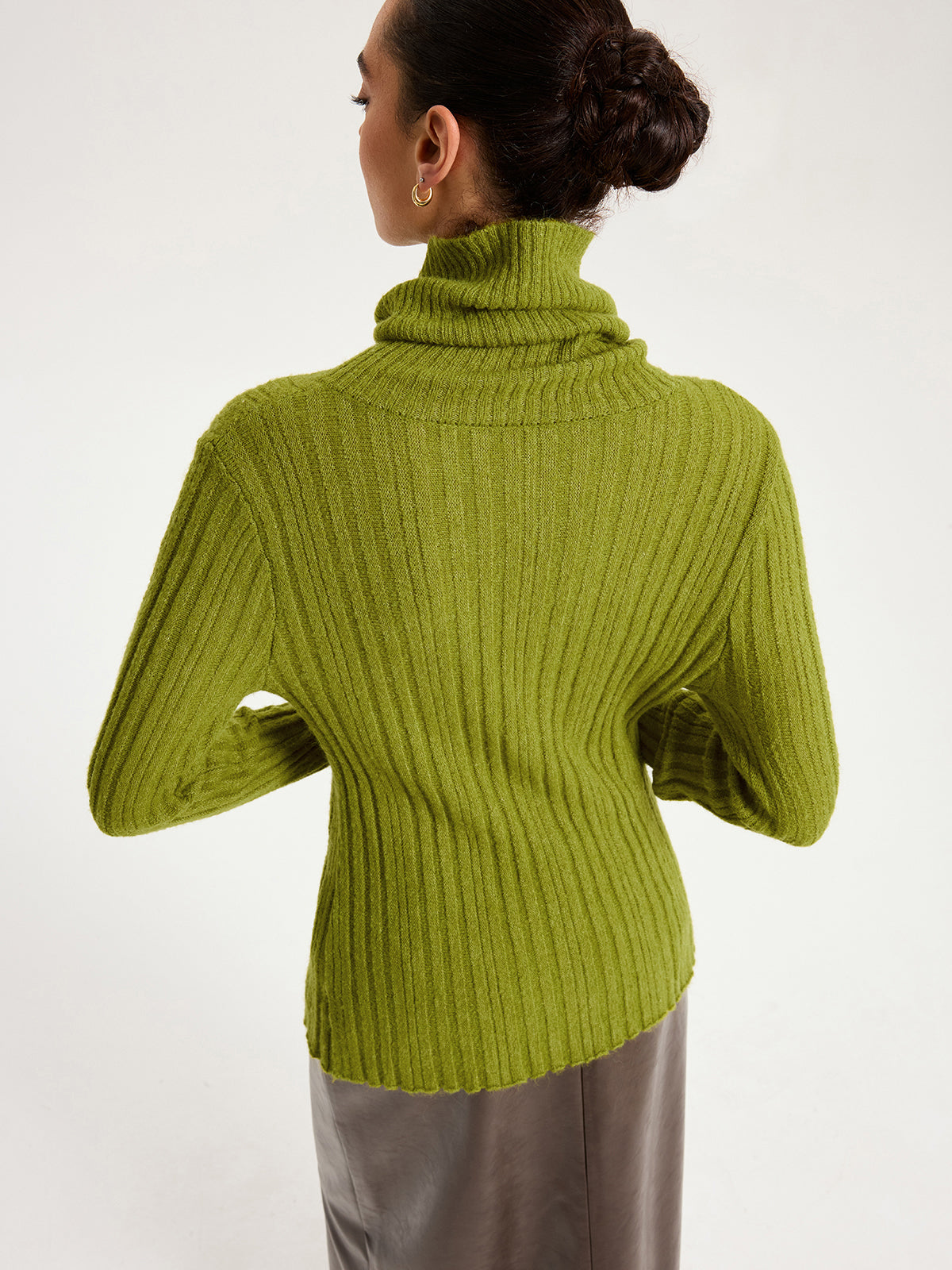 Shawl Collar Wool-Blend Ribbed Cardigan for Men Comfort Fit
