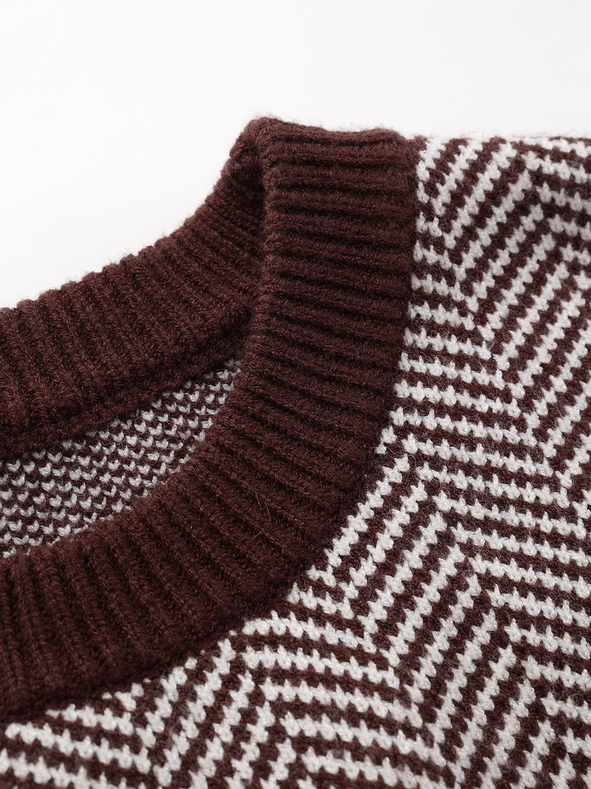 Cinched Waist Herringbone Sweater for Women Trendy Fall Fashion