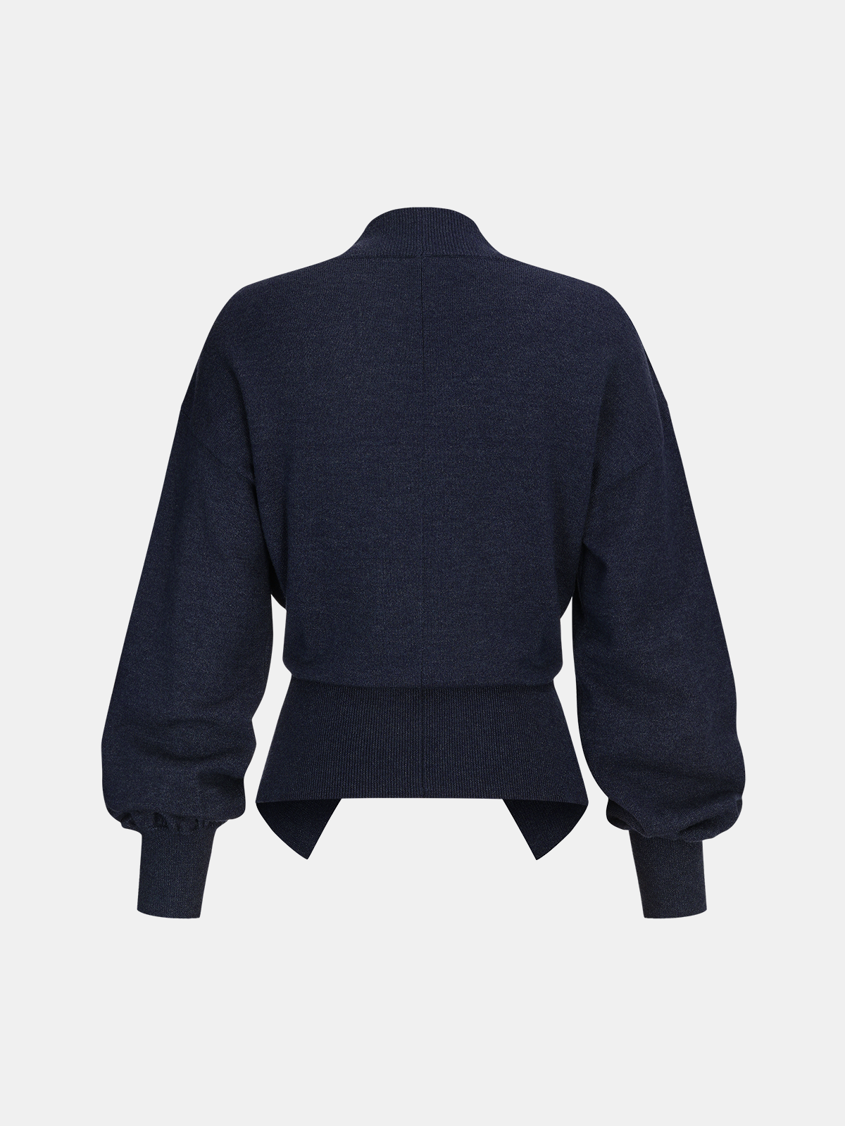 Cinched Waist Button-Front Knit Cardigan Cozy Long Sleeve Sweater