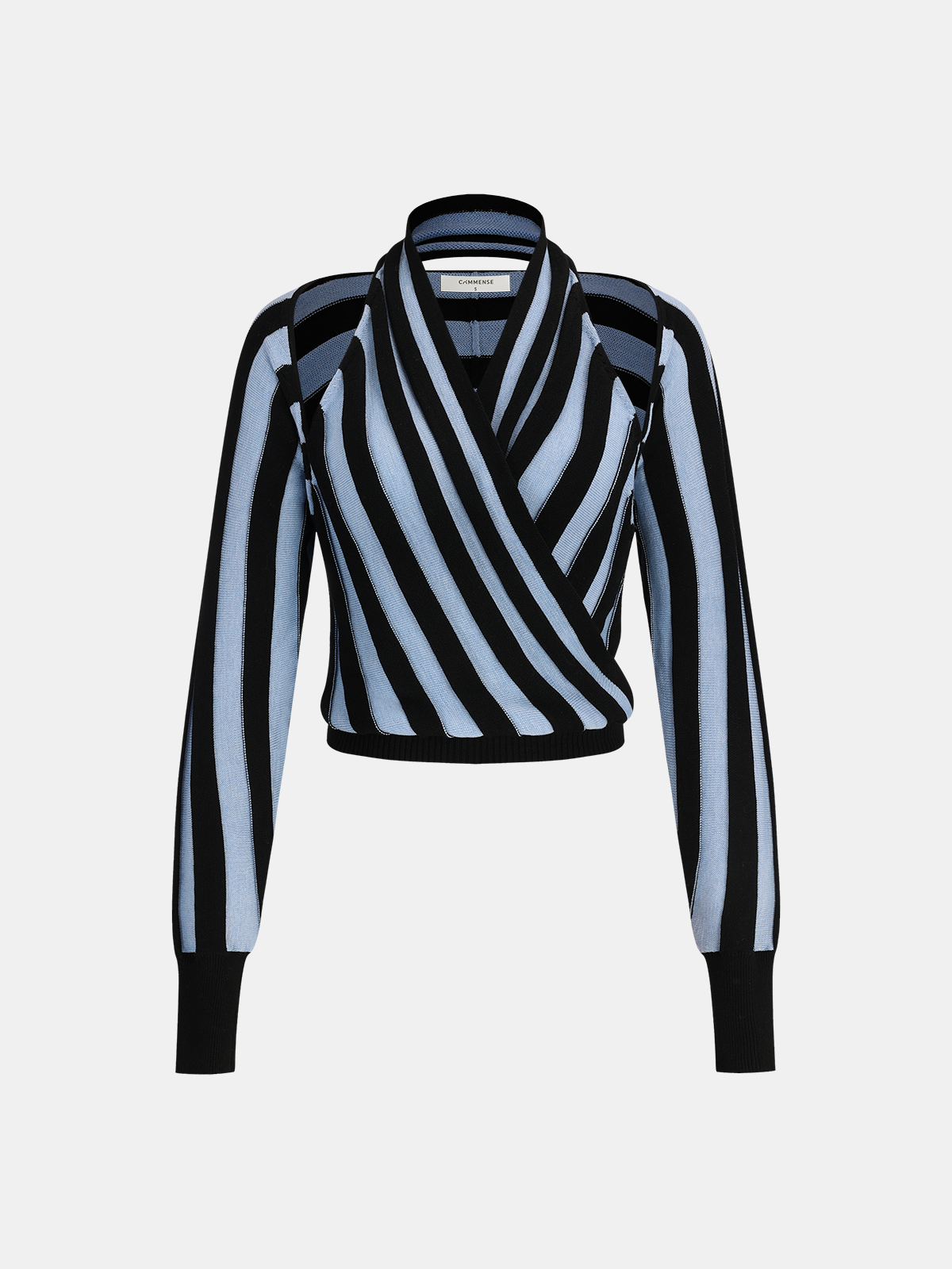 Wool Blend Halter Stripe Knit Top for Women Casual Wear