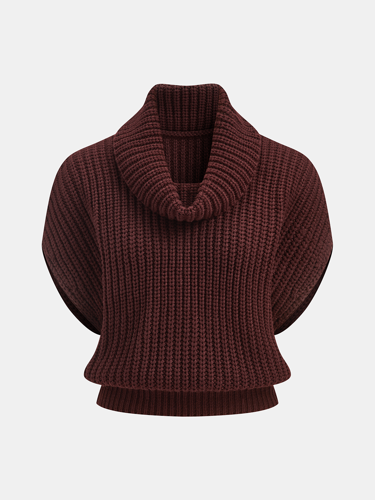 Cowl Neck Chunky Sweater Vest for Layering Comfort