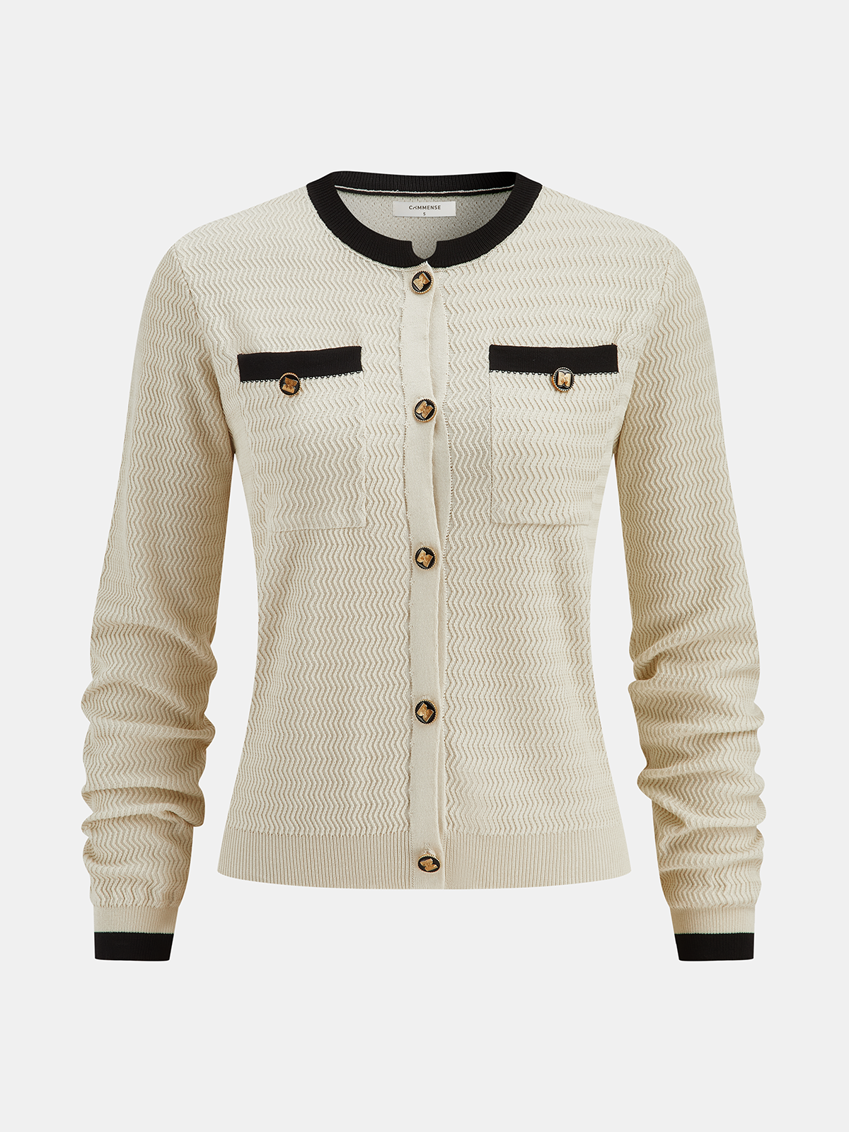 Textured Chevron Knit Pocketed Sweater Co-ords Comfortable Casual Outfit Set
