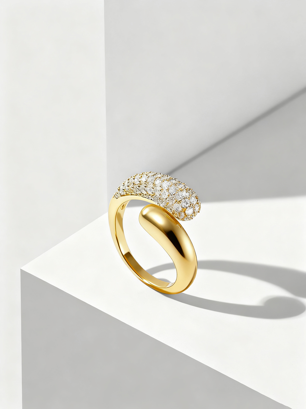 Double-Headed Snake Shaped Sterling Silver Adjustable Ring for Women and Men
