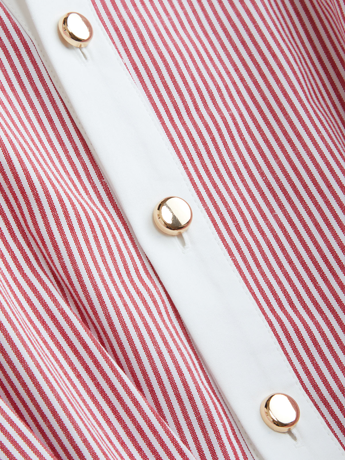 Color-Block Striped Tie-Waist Shirt for Women, Casual Long Sleeve Style