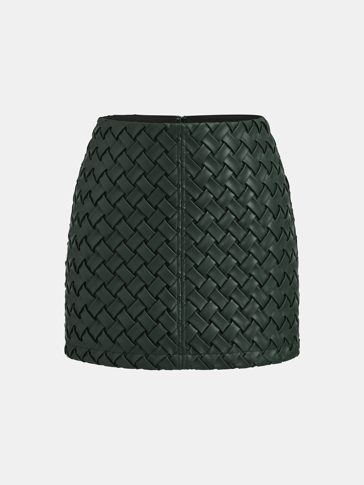 Faux Leather Woven Mini Skirt Trendy Fashion Staple for Women