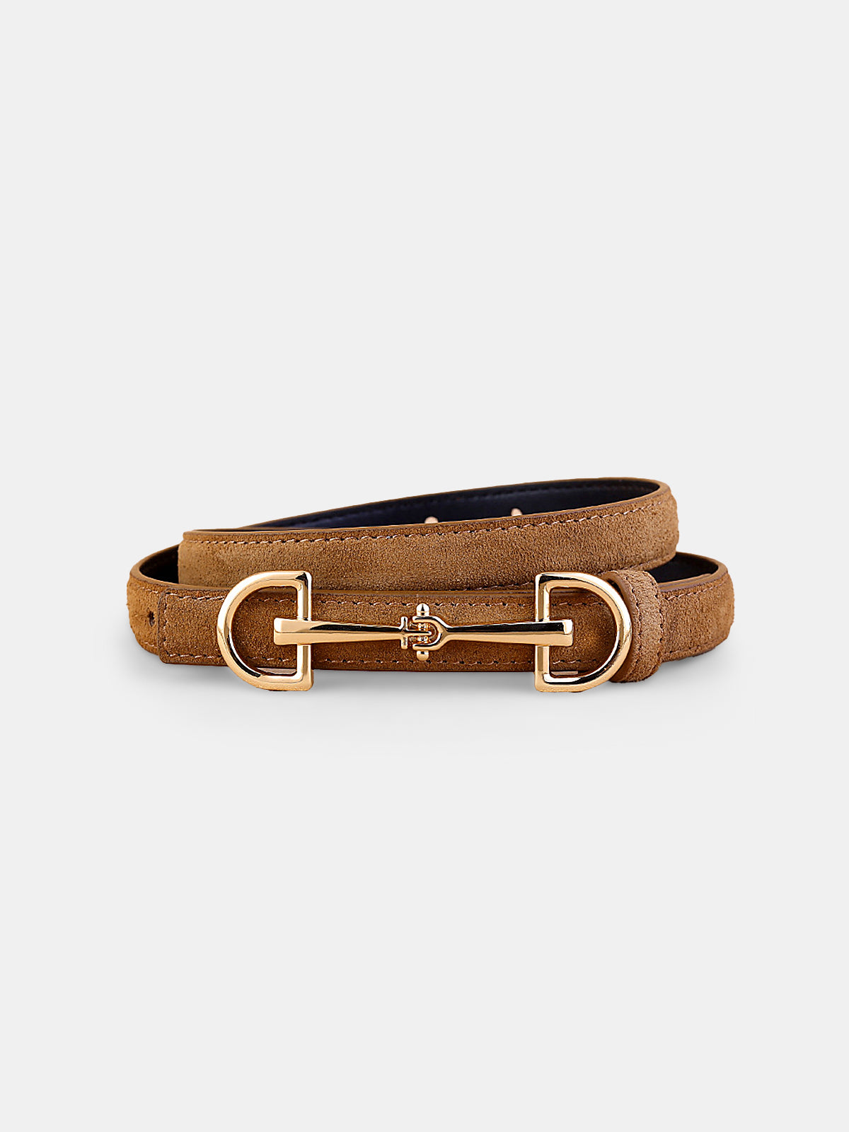 Horsebit Buckle Leather Belt Classic Adjustable Design