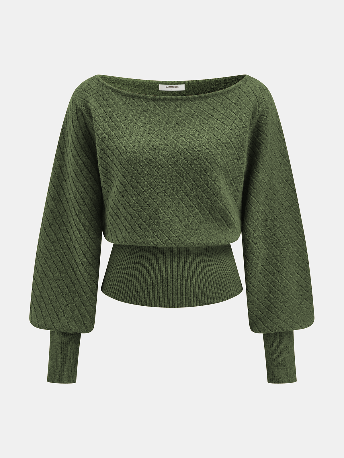 Ribbed Knit Cropped Sweater for Women Casual Fall