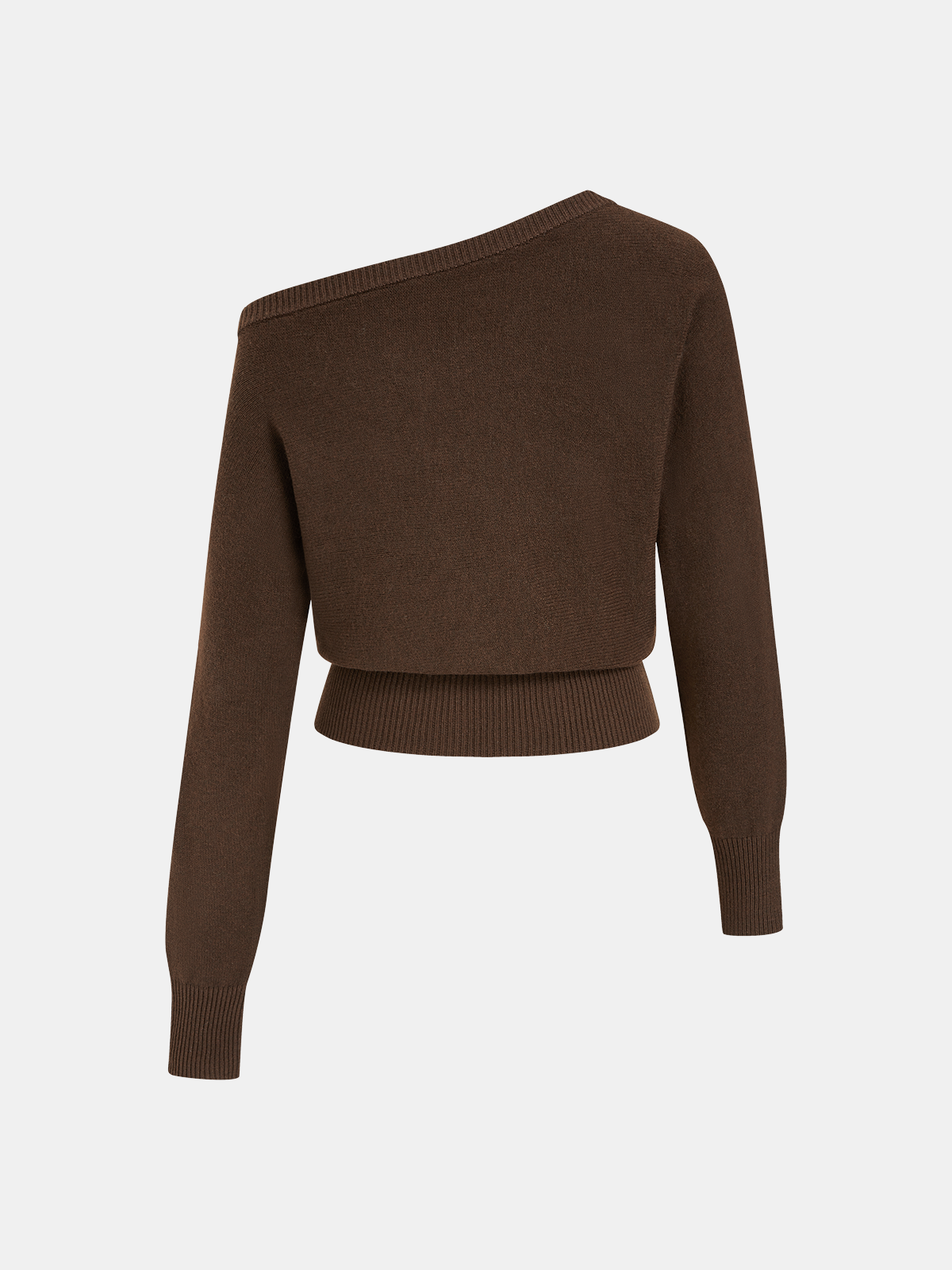 Off-Shoulder Knit Sweater for Women, Cozy Winter Casual Pullover