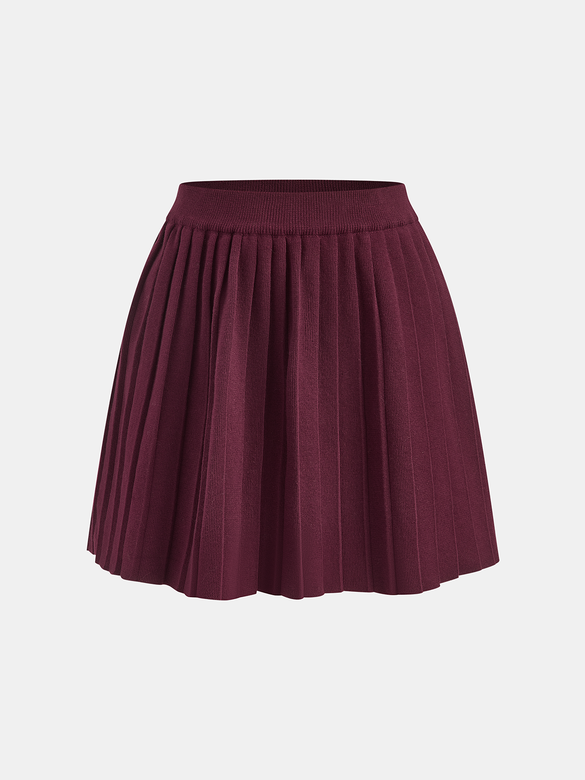 Half-Zip Knit Top & Pleated Skirt Set for Women, Casual Stylish Outfit