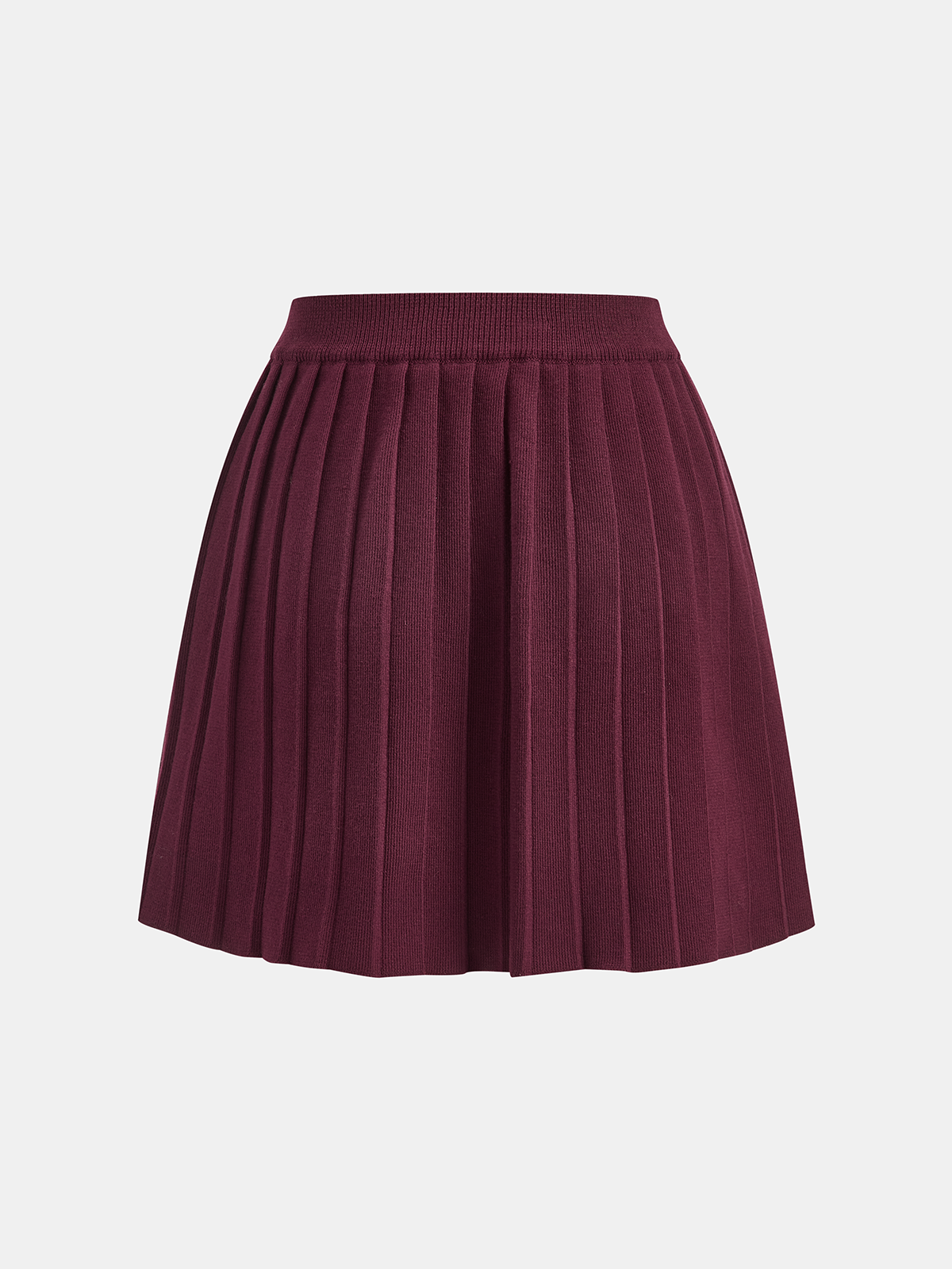 Half-Zip Knit Top & Pleated Skirt Set for Women, Casual Stylish Outfit