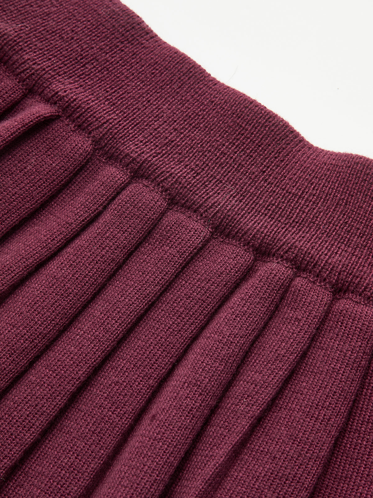 Half-Zip Knit Top & Pleated Skirt Set for Women, Casual Stylish Outfit