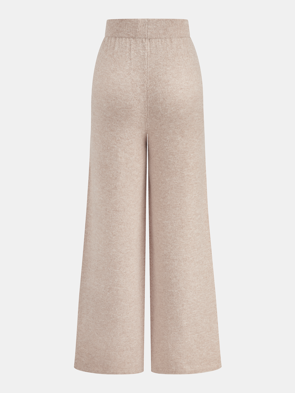 Knit Wide-Leg Pants Comfortable Stretch Waistband