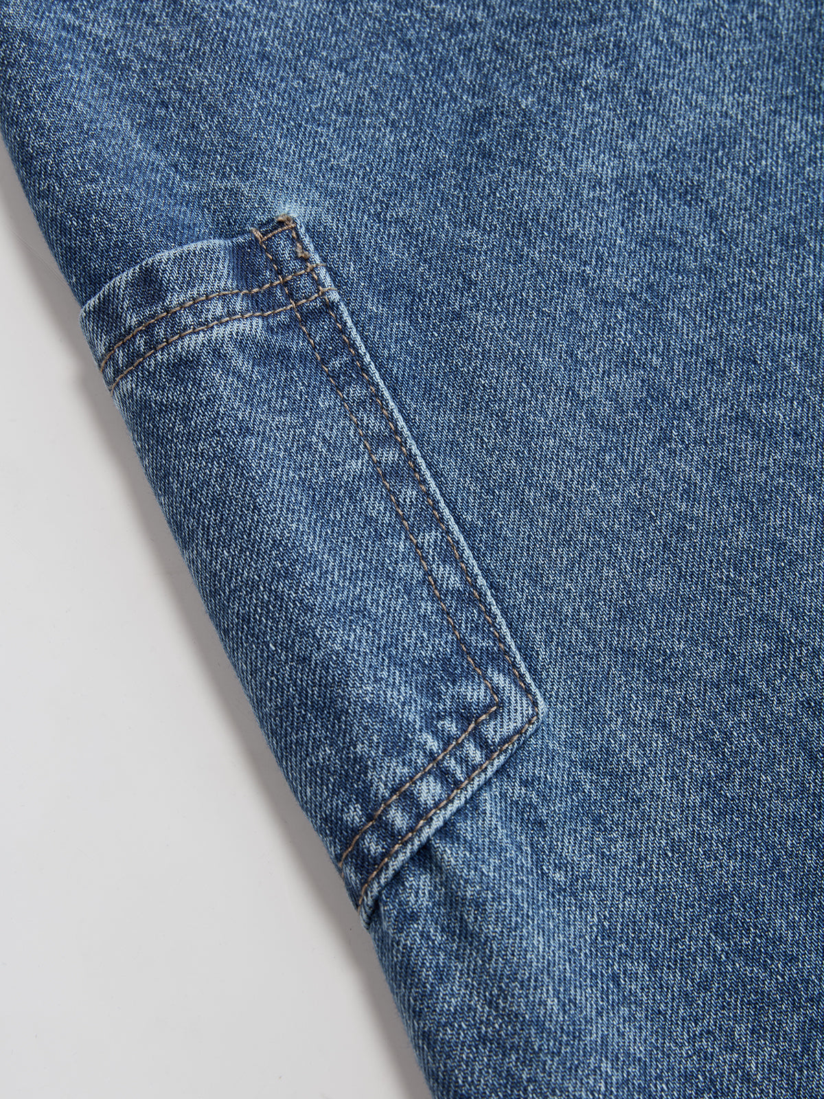 Cross-Front Wide-Leg Jeans for Women High Waist Casual Fit