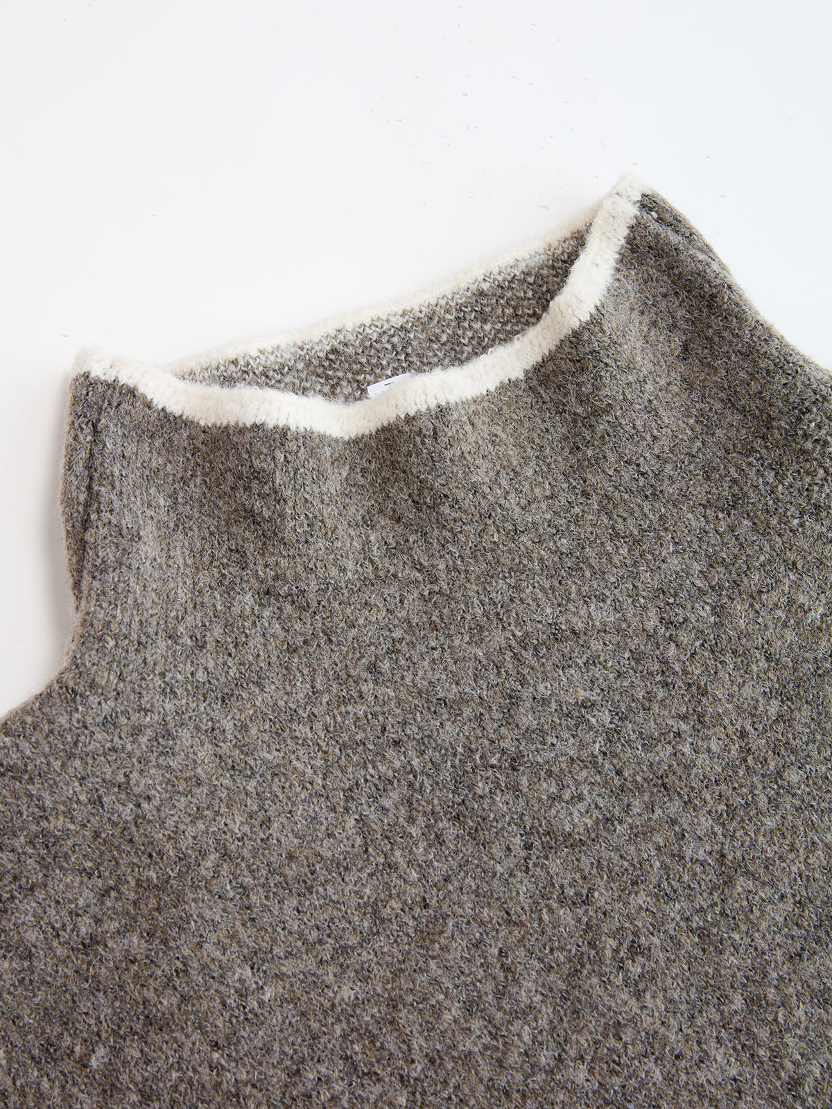Mock Neck Contrast Trim Sweater with Fashionable Cozy Details