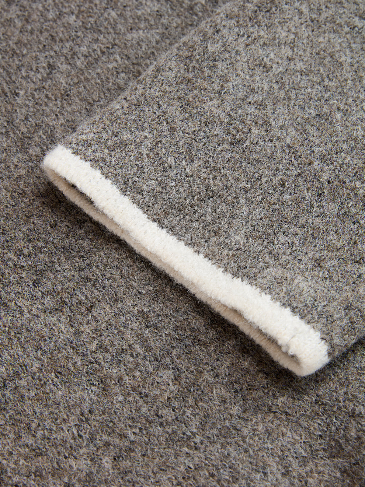 Mock Neck Contrast Trim Sweater with Fashionable Cozy Details