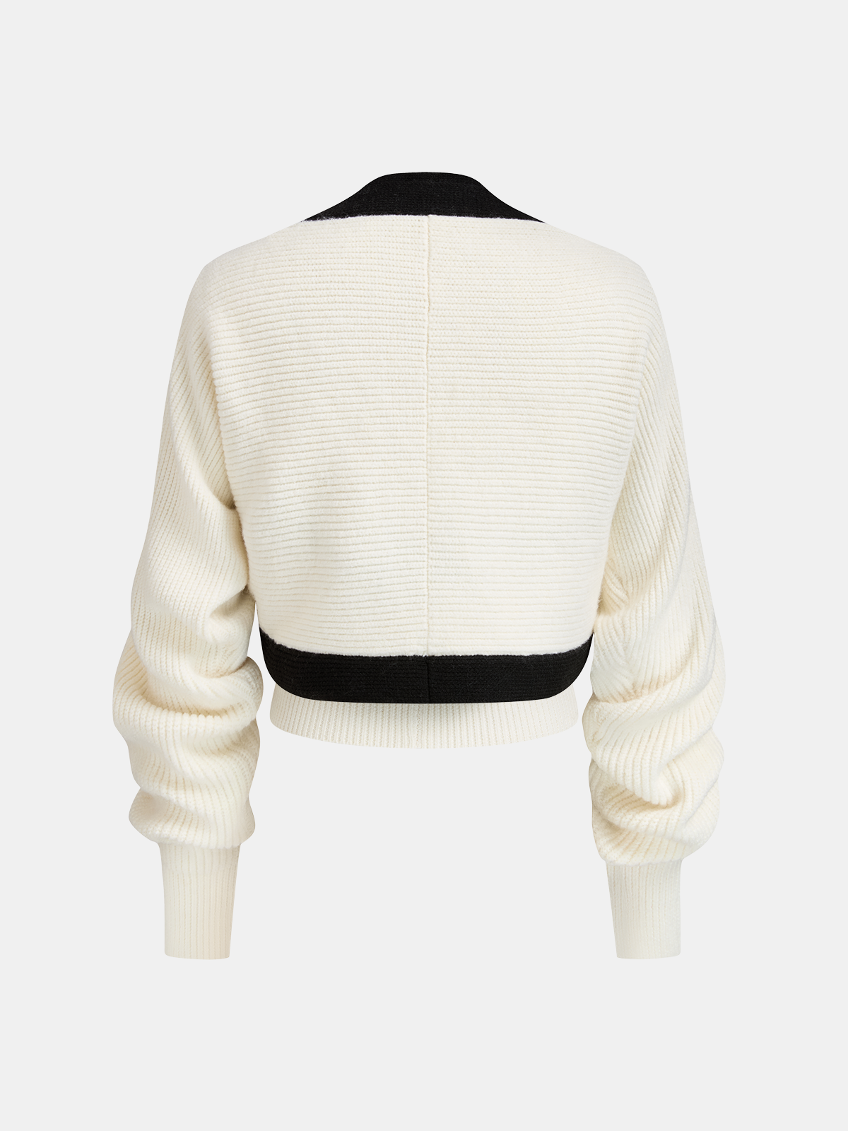 Color-Block Cutout Ribbed Sweater Set for Women Comfy Casual Style
