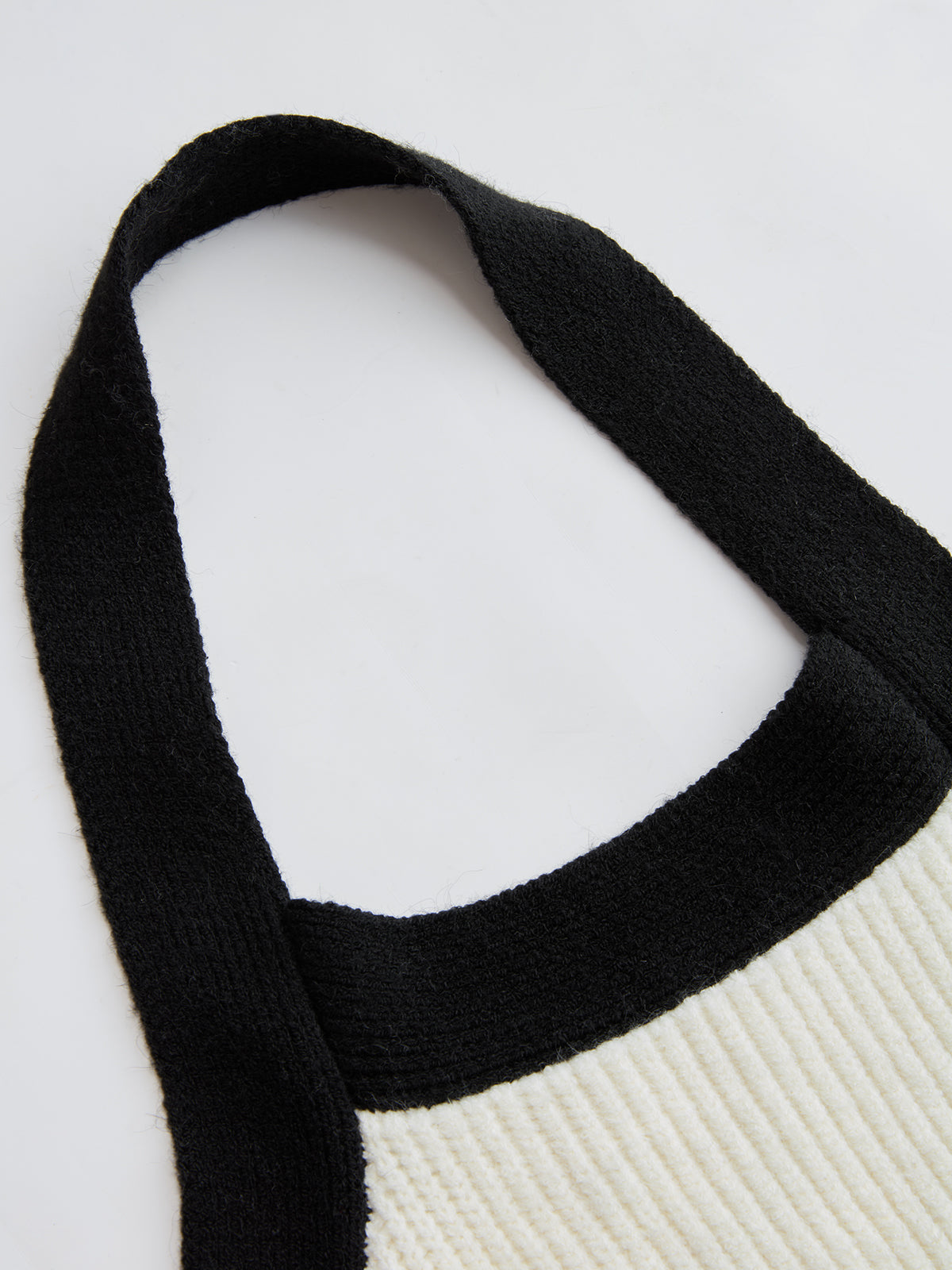 Color-Block Cutout Ribbed Sweater Set for Women Comfy Casual Style