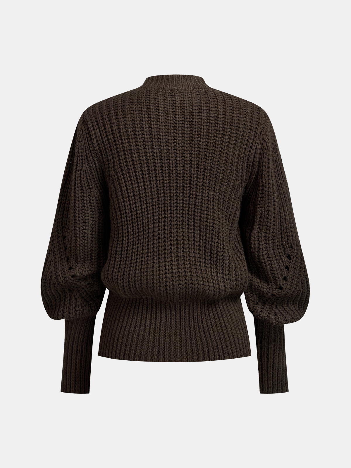Tie-Waist Button-Front Knit Sweater Cozy Comfort Fit
